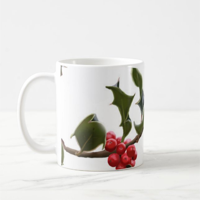 Caneca De Café Holly Berries Coffee Mug (Esquerda)