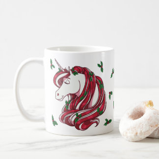 Caneca De Café Holly Berry Unicorn