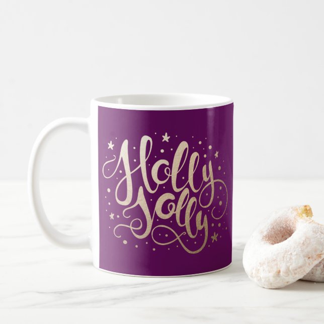 Caneca De Café Holly Jolly | Café de férias Mug (Com Donut)