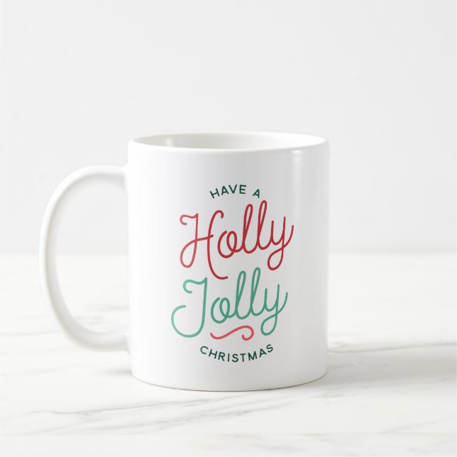 Caneca De Café Holly Jolly Christmas (Esquerda)