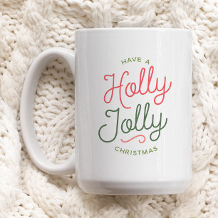 Caneca De Café Holly Jolly Christmas