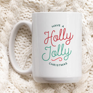 Caneca De Café Holly Jolly Christmas