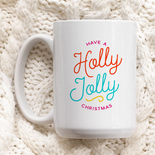 Caneca De Café Holly Jolly Christmas