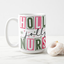 Caneca De Café Holly Jolly Nurse Coffee Mug