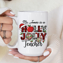 Caneca De Café Holly Jolly Teacher Coffee Mug