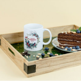 Caneca De Café Holly Natal e trecho