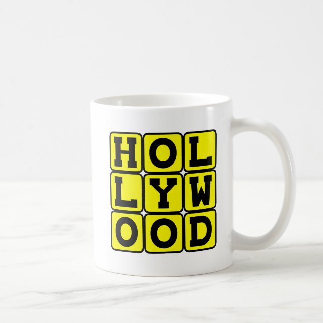 Caneca De Café Hollywood, Tinseltown Califórnia (Direita)