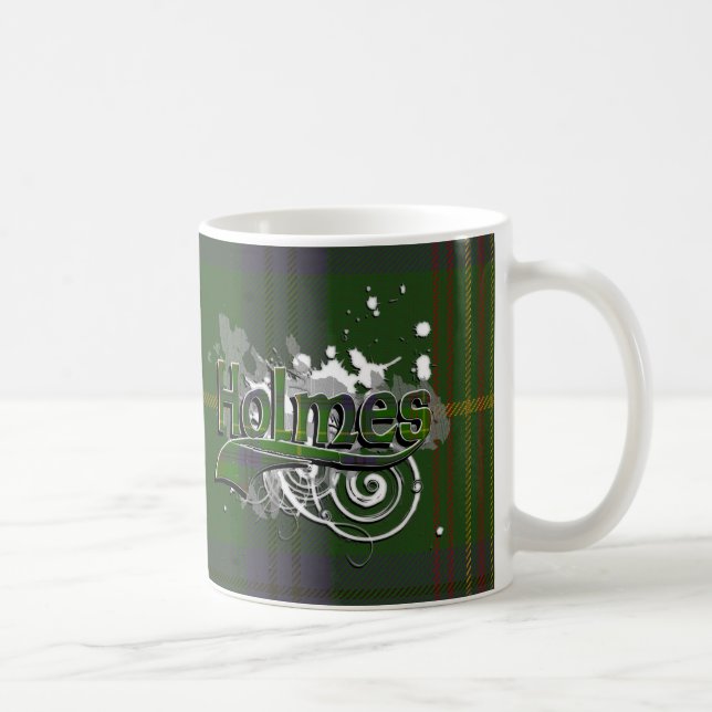 Caneca De Café Holmes Tartan Grunge (Direita)