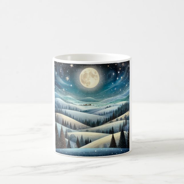 Caneca De Café Holofotes do inverno (Centro)