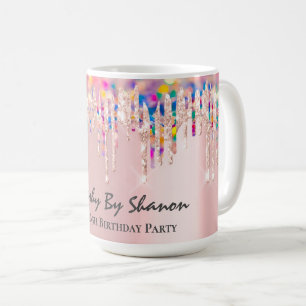 Caneca De Café Holograph Chá Rosa Rosa Rosa Bride Doce 16º