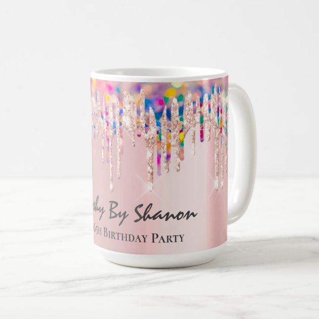 Caneca De Café Holograph Rosa Rosa Rosa Bride Chá Doce 16º (Frente Esquerda)