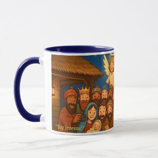 Caneca de Café Holy Night Selfie Natal 330ml