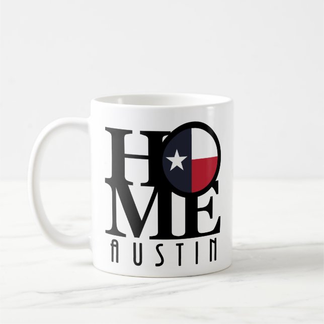 Caneca De Café HOME Austin Texas 11oz (Esquerda)