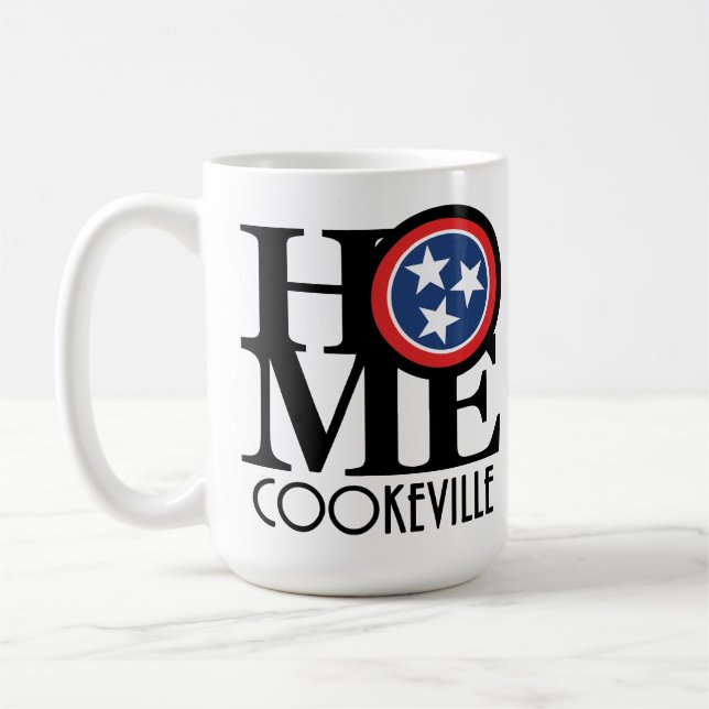 Caneca De Café HOME Cookeville Tennessee 15oz (Esquerda)