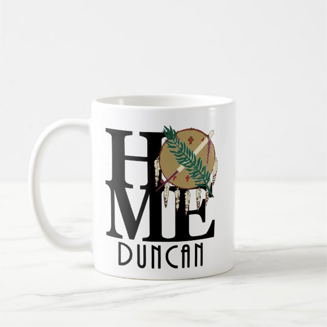 Caneca De Café HOME Duncan Oklahoma 11oz (Esquerda)
