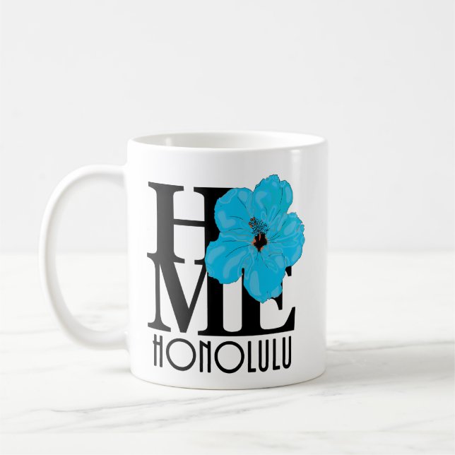 Caneca De Café HOME Honolulu Blue Hibiscus 11oz (Esquerda)