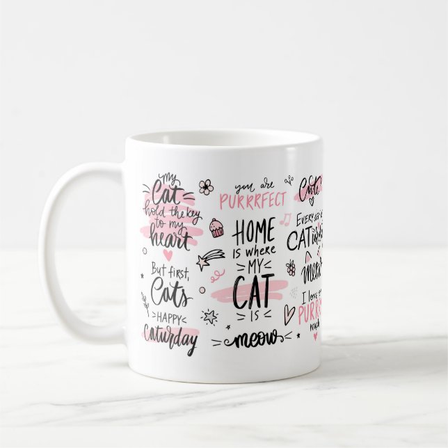 Caneca De Café Home Is Where My Cats Is Mug | We Are All Mugs (Esquerda)