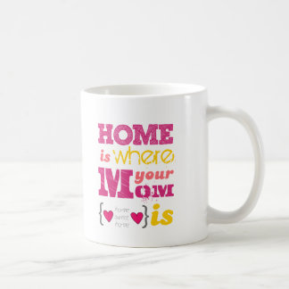 Caneca De Café Home is where your mom is