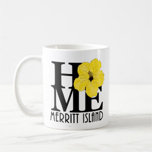 Caneca De Café HOME Merritt Island 11oz hibiscus amarelo