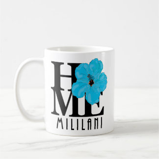 Caneca De Café HOME Mililani Blue Hibiscus 11oz