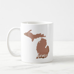 Caneca De Café Home Page do Cobre em Michigan Silhouette
