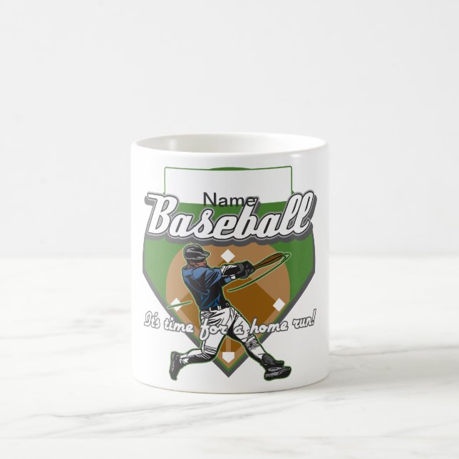 Caneca De Café Home run personalizado do basebol (Centro)
