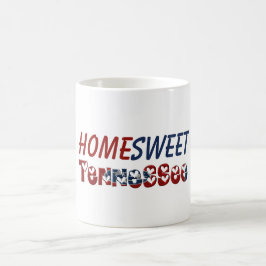 Caneca De Café Home Sweet Estado do Tennessee Flag Hearts