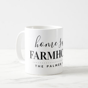 Caneca De Café Home Sweet Farmhouse Monograma