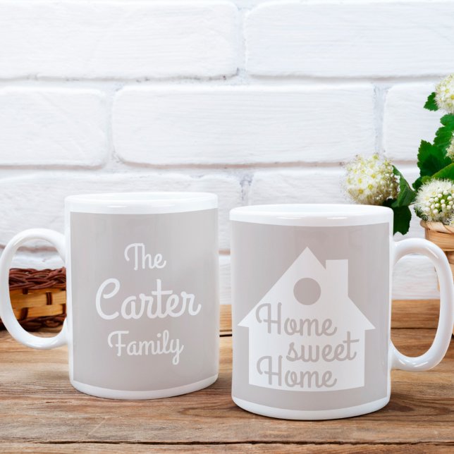 Caneca De Café Home Sweet Home personalizado (Criador carregado)