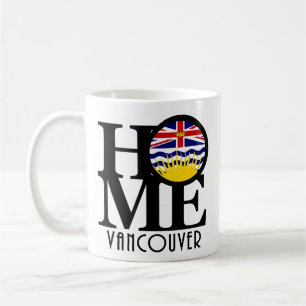 Caneca De Café HOME Vancouver (BC Flag) 11oz