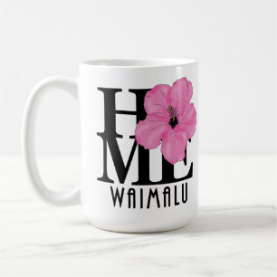 Caneca De Café HOME Waimalu Hawaii - Rosa 15oz
