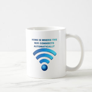 Caneca De Café Home Wifi Funny Mug