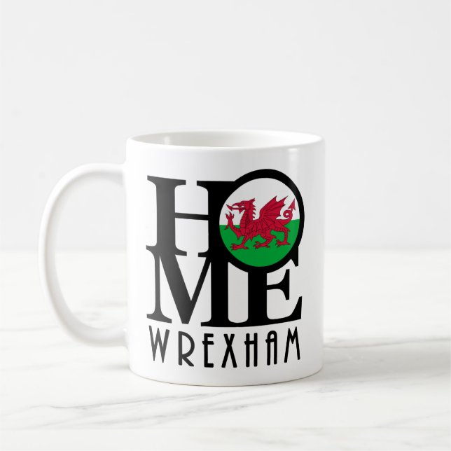 Caneca De Café HOME Wrexham Wales 11oz (Esquerda)