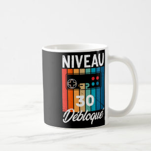 Caneca De Café Homem 30 Anos Aniversário Gamer Nível 30 Humor 1