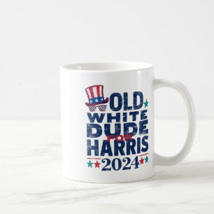 Caneca De Café Homem Branco Para Kamala-harris Primeiro President