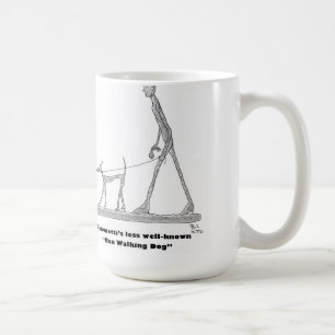 Caneca De Café Homem Caminhando Cão