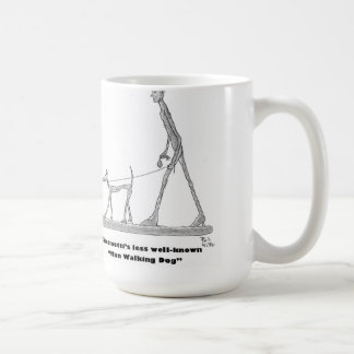 Caneca De Café Homem Caminhando Cão