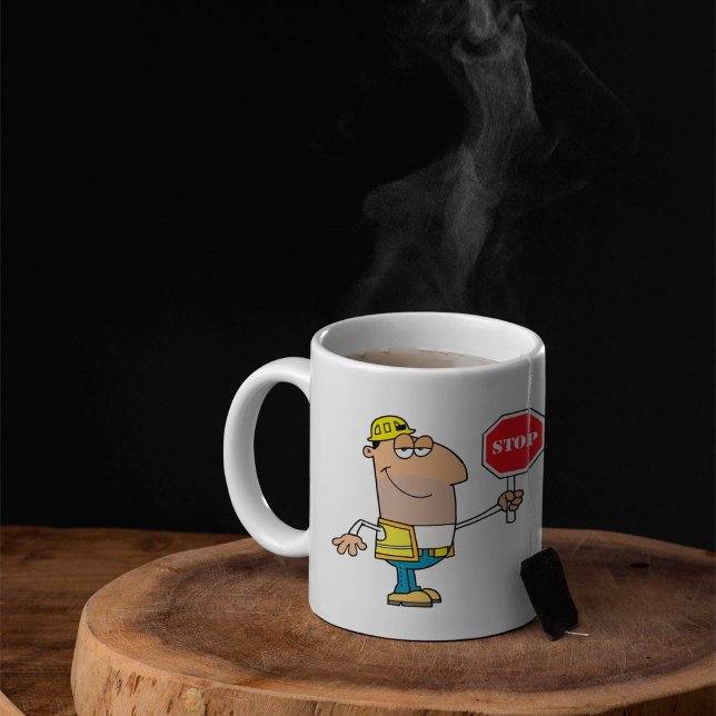 Caneca De Café Homem Com Sinal De Parada Coffee Mug (Criador carregado)