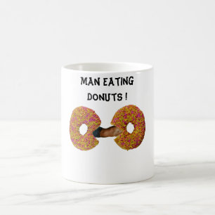 Caneca De Café Homem Comendo Donuts !
