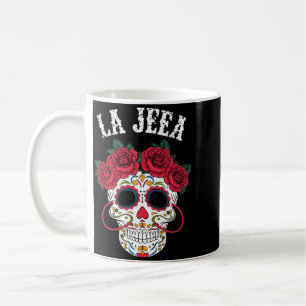 Caneca De Café Homem Crânios de Açúcar Rosas Mexicano Dia De Los