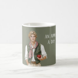 Caneca De Café Homem da Maçã Diária Colete Verde