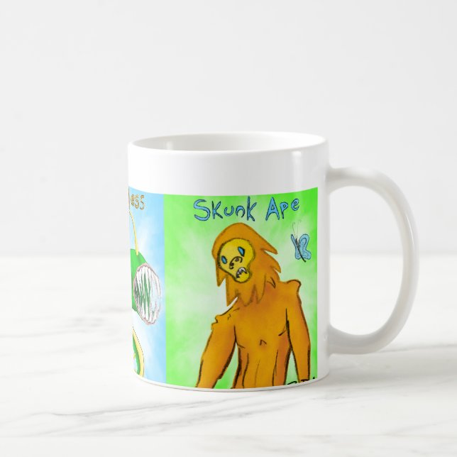 Caneca De Café homem da traça 3-In-1, Loch Ness, macaco da (Direita)