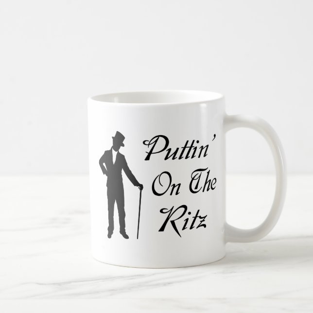 Caneca De Café Homem Dapper Puttin no Ritz (Direita)