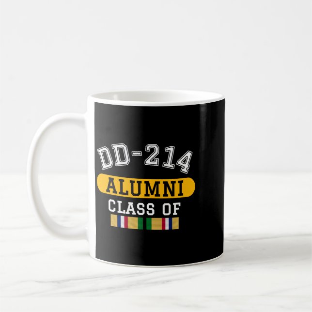 Caneca De Café Homem Dd-214 Alumni Cl Da Veterano da Tempestade d (Esquerda)