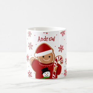 Caneca De Café Homem de Biscoito de Gengibre em uma Camisa de Nat