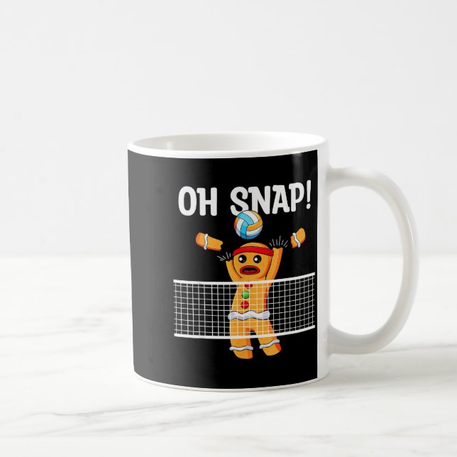 Caneca De Café Homem de Biscoito Oh Snap Jogador de Volei de Nata (Direita)