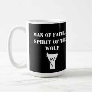 Caneca De Café Homem de Fé ... Espírito da Camisa do Lobo