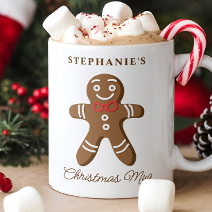 Caneca De Café Homem de Natal Personalizado de Pão de Mel