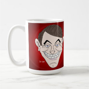 Caneca De Café homem de negócios sinistro com orelhas de dinheiro