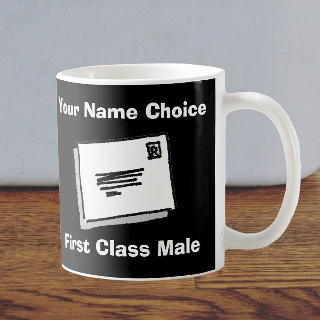 Caneca De Café Homem de Primeira Classe com Nome Personalizado (Criador carregado)